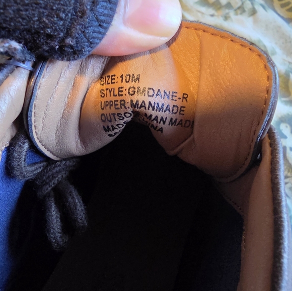 New Men's Guess Brown Leather Boots Size 10 - Picture 5 of 6